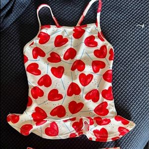 Catalonia Red Heart/Flower 2-piece Swimsuit